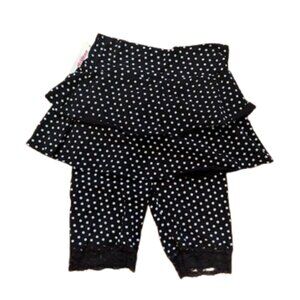 Black and White  Polka Dot Mini Skirt and Short Set Size Medium / Large NEW NWT